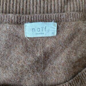 NAIF Montreal beautiful  Light Brown 100% Cashmere Sweater